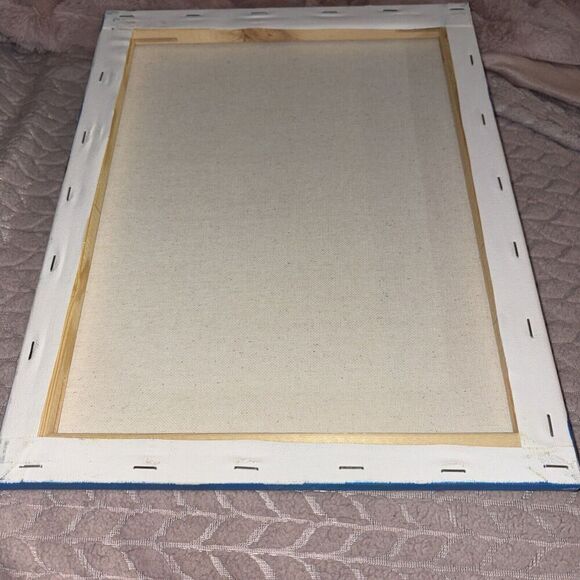 Nautical Speckled Mermaid Tail Portrait - Acrylic Painting on Canvas 11 x 14” - Picture 6 of 6